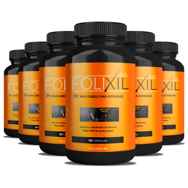 Kit 6 Unidades – Folixil Plus – Suplemento Capilar – Fórmula Exclusiva