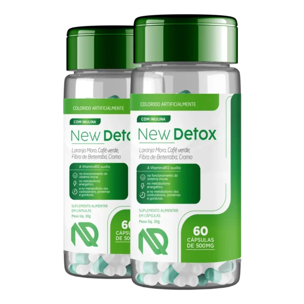New Detox – Kit 2 Potes do Suplemento Natural para Desintoxicação