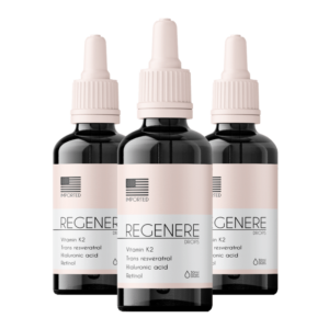 Kit 3 Regenere Drops – Suplemento Alimentar Natural com Vitamina K2, Ácido Hialurônico e Retinol em Gotas – 30ml