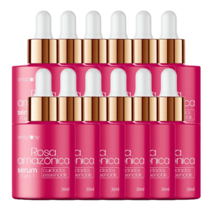 Rosa Amazônica Sérum – Combate Rugas, Manchas e Irritações na Pele – 12 Frascos