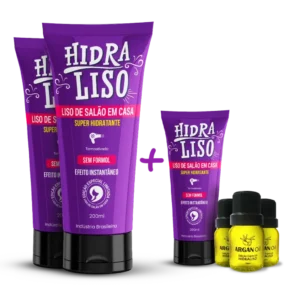 Hidraliso Progressiva Sem Formol – 3 Unidades + 3 Argan Oil